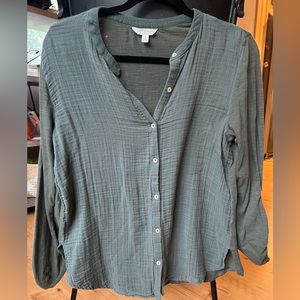 Lucky Brand Cotton Shirt in Sage Green